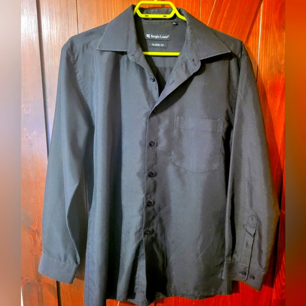 Black Mens Button Up Shirt